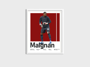 Mike Maignan Poster, French Goalkeeper Art Sport Poster 1651157518