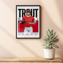 Mike Trout #27 Poster Los Angeles Baseball Wall Art