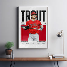 Mike Trout #27 Poster Los Angeles Baseball Wall Art