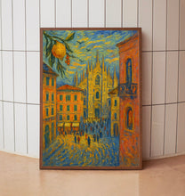 Milan Italy Travel Poster, European City Art, Fashion Capital Print, Italian Architecture Decor, Travel Gift