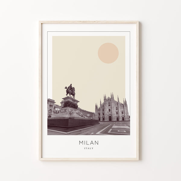 Milan Poster Print, Milan Travel Poster, Milan Minimalistic Wall Art, Milan, Italy 1882437285