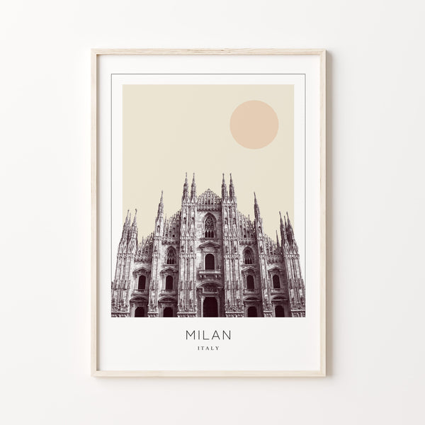 Milan Poster Print, Milan Travel Poster, Milan Minimalistic Wall Art, Milan, Italy 1882438517