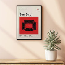 Milan Poster, San Siro Stadium Print, Mid Century Modern Soccer Poster, Football Bedroo-DSR84R
