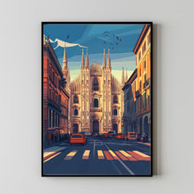 Milan Travel Poster Wall Art, Travel Print of Milan, Milan Art Lovers Gift, Italy, Italian City Art Gift 1
