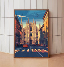 Milan Travel Poster Wall Art, Travel Print of Milan, Milan Art Lovers Gift, Italy, Italian City Art Gift 1