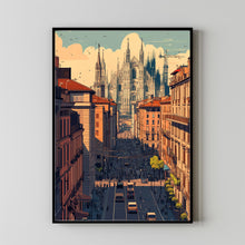 Milan Travel Poster Wall Art, Travel Print of Milan, Milan Art Lovers Gift, Italy, Italian City Art Gift 4