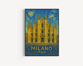 Milano City Travel Poster, Milano Italy Travel Poster Print, Italy Milano City Wall Art, Italy Travel Poster, Wall Art and Travel