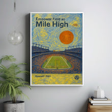 Mile High Stadium Poster, Broncos Poster, Minimalist, Helvetica, Mid-Century Modern, Football Art, Football Stadium Poster, Denver Broncos (2)