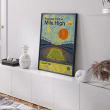 Mile High Stadium Poster, Broncos Poster, Minimalist, Helvetica, Mid-Century Modern, Football Art, Football Stadium Poster, Denver Broncos (2)