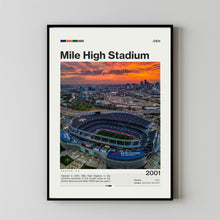 Mile High Stadium Poster, Denver Broncos Poster Print, NFL Stadium Poster, Football Fan Gift Print