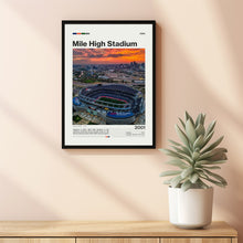 Mile High Stadium Poster, Denver Broncos Poster Print, NFL Stadium Poster, Football Fan Gift Print
