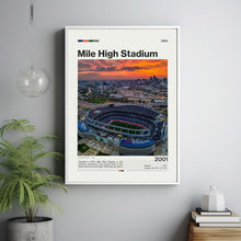 Mile High Stadium Poster, Denver Broncos Poster Print, NFL Stadium Poster, Football Fan Gift Print