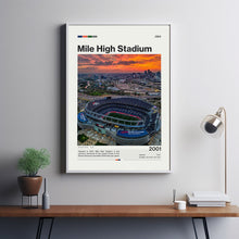 Mile High Stadium Poster, Denver Broncos Poster Print, NFL Stadium Poster, Football Fan Gift Print