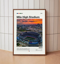 Mile High Stadium Poster, Denver Broncos Poster Print, NFL Stadium Poster, Football Fan Gift Print