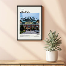 Miller Park Poster, Milwaukee Brewers Poster Print, MLB Stadium Poster, Baseball Fan Gift Print