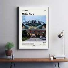 Miller Park Poster, Milwaukee Brewers Poster Print, MLB Stadium Poster, Baseball Fan Gift Print