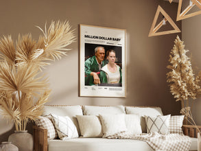 Million Dollar Baby Poster, Hilary Swank and Clint Eastwood Poster in Million Dollar Baby Print, Boxing Movie Wall Art Idea 4296564838