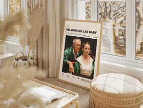 Million Dollar Baby Poster, Hilary Swank and Clint Eastwood Poster in Million Dollar Baby Print, Boxing Movie Wall Art Idea 4296564838