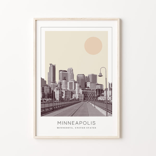 Minneapolis Poster Print, Minneapolis Travel Poster, Minneapolis Minimalistic Wall Art, Minneapolis, Minnesota, United States 1882436855
