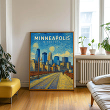 Minneapolis Poster, Minneapolis Framed Print, Minneapolis Wall Art, Minnesota Decor, Minnesota Gift, Minnesota Travel Poster, Minnesota Map