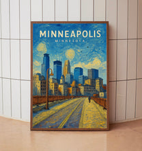 Minneapolis Poster, Minneapolis Framed Print, Minneapolis Wall Art, Minnesota Decor, Minnesota Gift, Minnesota Travel Poster, Minnesota Map