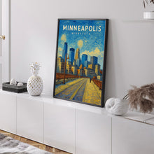 Minneapolis Poster, Minneapolis Framed Print, Minneapolis Wall Art, Minnesota Decor, Minnesota Gift, Minnesota Travel Poster, Minnesota Map