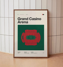 Minnesota Wild Poster, Grand Casino Arena Print, Mid Century Modern Hockey Poster, Spor-GG133V