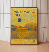 Minute Maid Park Retro Poster, Astros Poster, Minimalist, Helvetica, Mid-Century Modern, Baseball Art, Baseball Stadium Poster, Houston