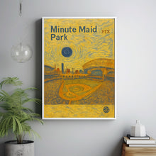 Minute Maid Park Retro Poster, Astros Poster, Minimalist, Helvetica, Mid-Century Modern, Baseball Art, Baseball Stadium Poster, Houston