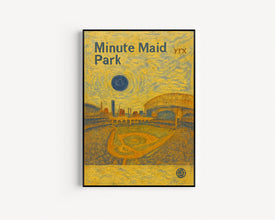 Minute Maid Park Retro Poster, Astros Poster, Minimalist, Helvetica, Mid-Century Modern, Baseball Art, Baseball Stadium Poster, Houston