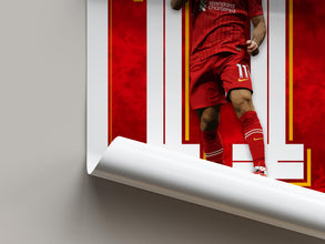 Mo Salah Poster Liverpool Red Football Print, Soccer Gift 4387728540