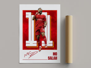 Mo Salah Poster Liverpool Red Football Print, Soccer Gift 4387728540