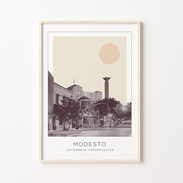 Modesto Poster Print, Modesto Travel Poster, Modesto Minimalistic Wall Art, Modesto, California, United States 1882436853