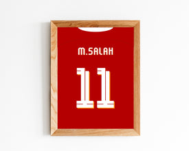 Mohamed Salah Jersey Print, Football Poster, Soccer Gift Sport Poster 1524259556