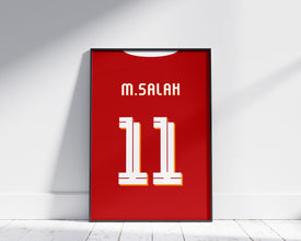 Mohamed Salah Jersey Print, Football Poster, Soccer Gift Sport Poster 1524259556