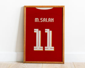 Mohamed Salah Jersey Print, Football Poster, Soccer Gift Sport Poster 1524259556
