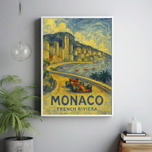 Monaco French Riviera Travel Print, French Riviera Wall Art, Custom City Travel Poster, Travel Home Decor, Birthday Present