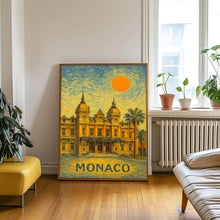 Monaco Poster Print, Monaco Travel Poster, Monaco Van Gogh Style Wall Art, Monaco, Monaco