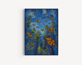 Monarch Butterfly Travel Poster - Mexico Wall Art Print, Illustration Poster, Artwork, Home & Office decor, Gift idea, Travel print