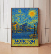 Moncton Poster Print, Moncton Travel Poster, Moncton Van Gogh Style Wall Art, Moncton, New Brunswick, Canada