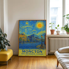 Moncton Poster Print, Moncton Travel Poster, Moncton Van Gogh Style Wall Art, Moncton, New Brunswick, Canada