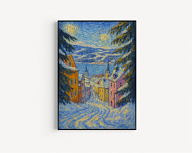Mont Tremblant Quebec Travel Poster, Canadian Mountain Print, Ski Resort Wall Art, Nature Adventure Decor, Gift