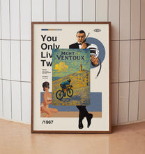 Mont Ventoux Cycling Travel Poster, France, Provence, Mountain, Tour de France, Vintage Travel Print, Road Bike, Cycling Alps, Retro Artwork