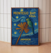 Montego Bay Colourful Travel Print - Travel Poster, Fashion Holiday, Trendy Retro Abstract Travel Art, Summer Destination, Jamaica Carribean copy