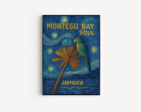 Montego Bay Colourful Travel Print - Travel Poster, Fashion Holiday, Trendy Retro Abstract Travel Art, Summer Destination, Jamaica Carribean copy