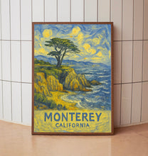 Monterey California Travel Poster, Monterey Print, California Travel Wall Art, City Personalised Gifts, Wedding Present
