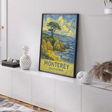 Monterey California Travel Poster, Monterey Print, California Travel Wall Art, City Personalised Gifts, Wedding Present