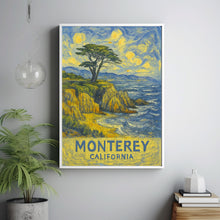 Monterey California Travel Poster, Monterey Print, California Travel Wall Art, City Personalised Gifts, Wedding Present