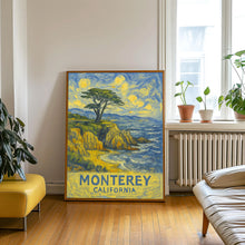 Monterey California Travel Poster, Monterey Print, California Travel Wall Art, City Personalised Gifts, Wedding Present