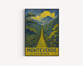Monteverde Costa Rica Travel Print, Monteverde Costa Rica Travel Poster Print, Costa Rica Wall Art, Costa Rica Travel Wall Decor